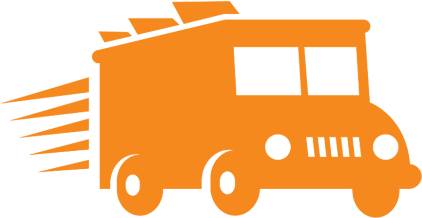 Food Truck Clip Art Orange - Png Download (1000x667), Png Download
