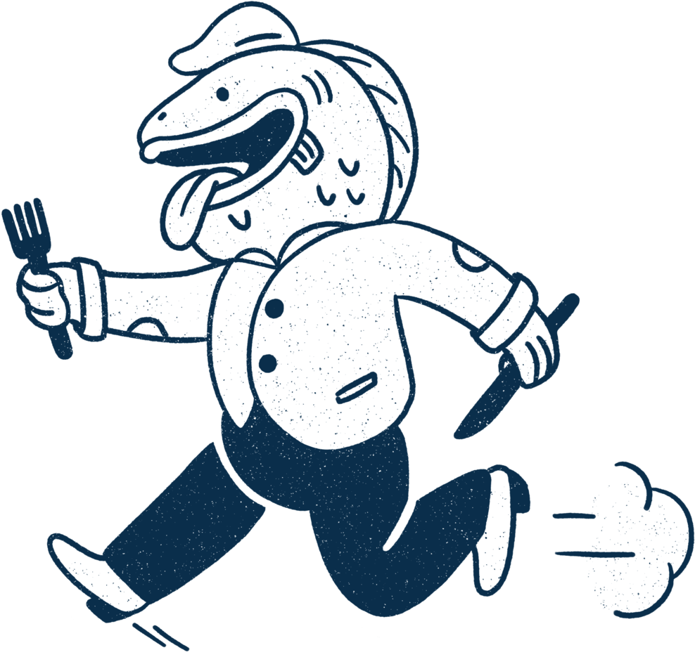 Fishardrun - Cartoon Clipart (1000x985), Png Download