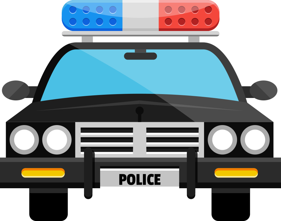 Police Car Clip Art - Cartoon Police Car Png Transparent Png (946x742), Png Download