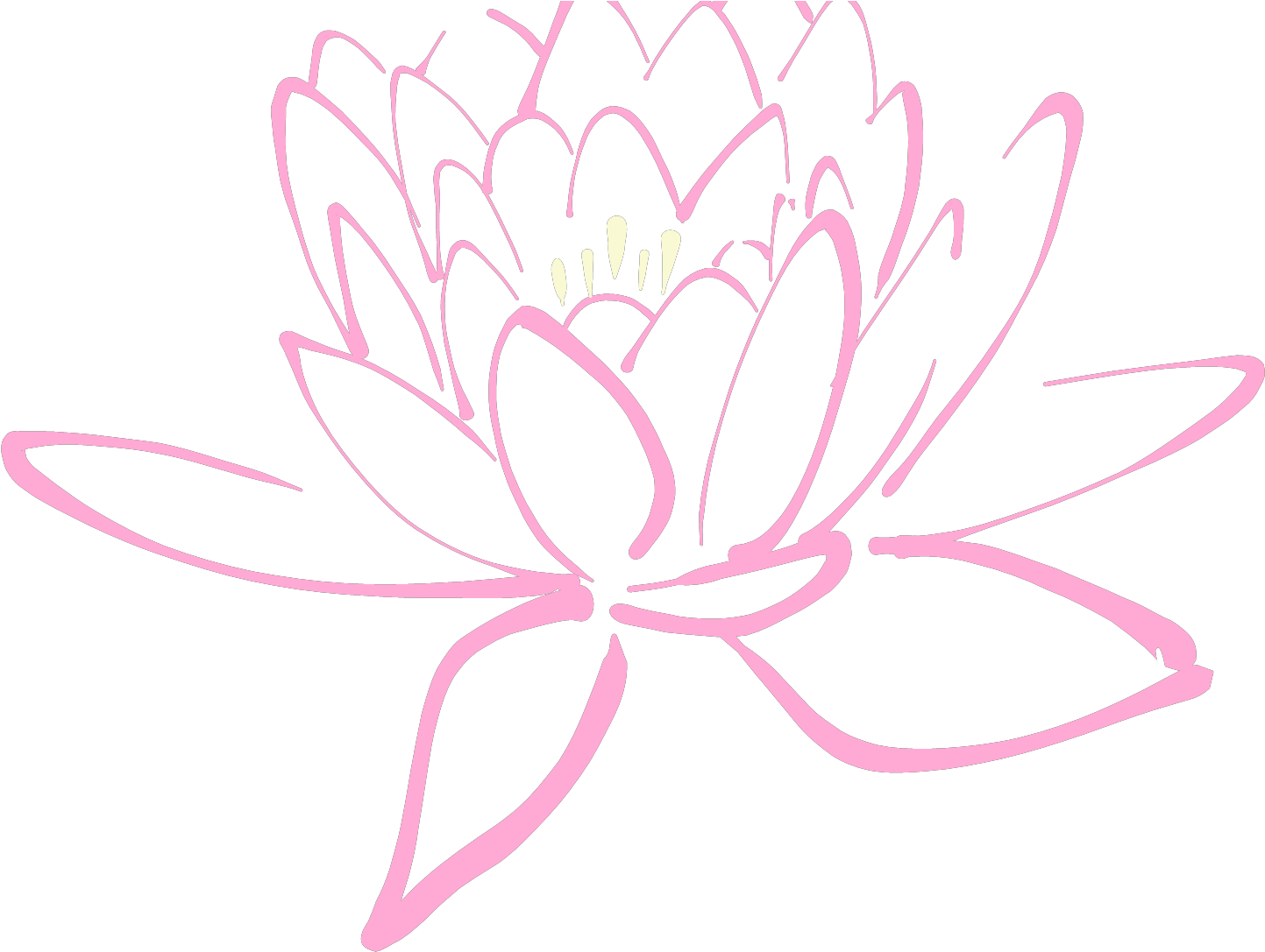 Lotus Black And White Clip Art - Png Download (1600x1200), Png Download