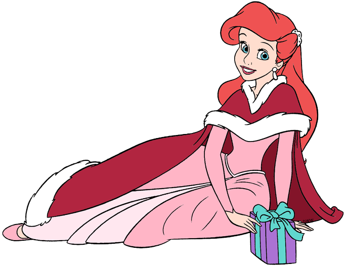 Free Ariel Christmas Cliparts, Download Free Clip Art, - Little Mermaid Christmas - Png Download (682x528), Png Download