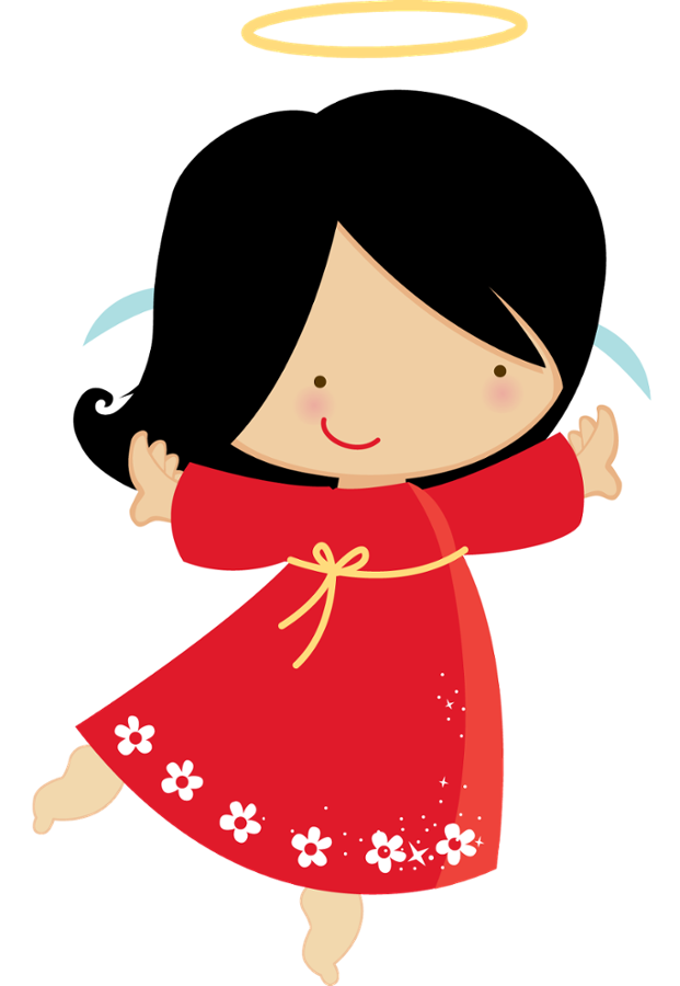 Clip Art Angel Black Hair - Png Download (621x900), Png Download