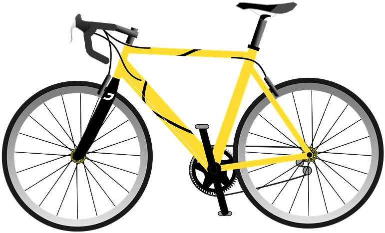 Yellow Speed Bike Clipart - Transparent Background Bike Clipart - Png Download (800x470), Png Download