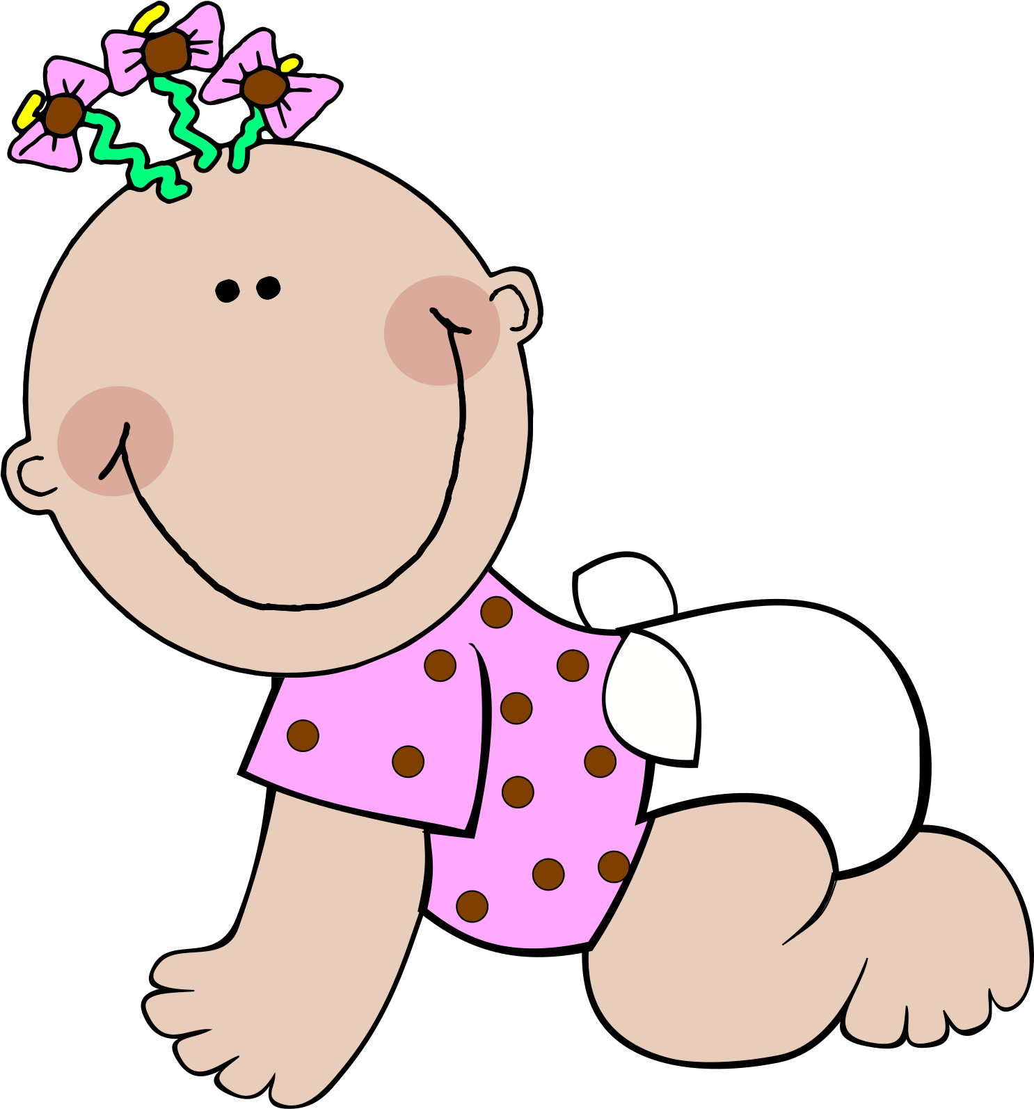 Baby Girl Clipart - Png Download (1600x1600), Png Download