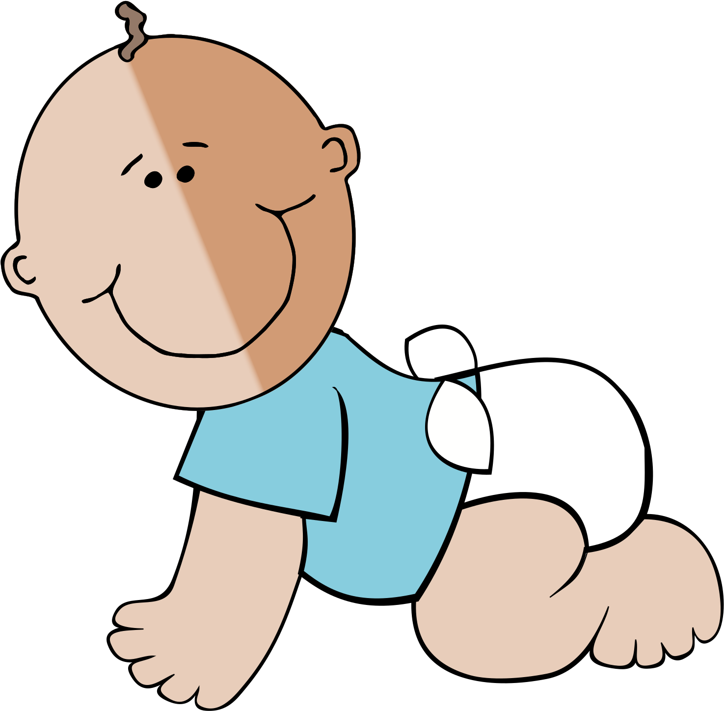 Baby Boy Crawling Clipart - Png Download (1600x1600), Png Download
