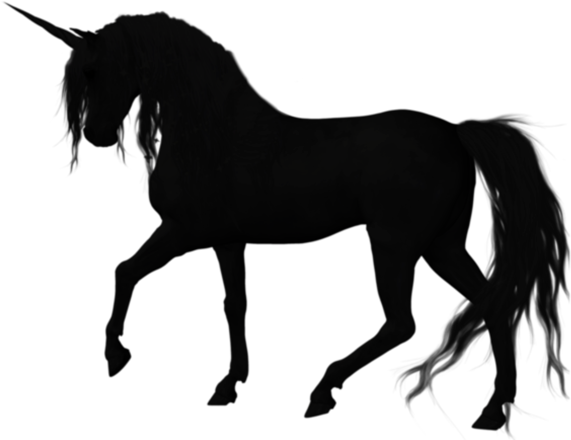 Silhouette American Quarter Horse Stallion Vector Graphics - Horse Vector Image Psd Clipart (2828x2828), Png Download