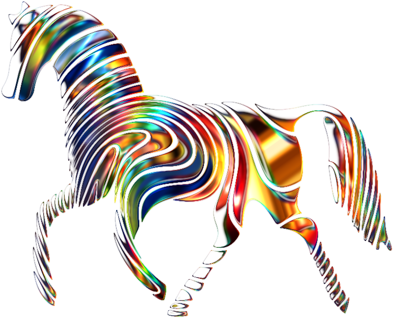 Psychedelic Horse - Horse Of A Different Color Idiom Clipart (800x645), Png Download