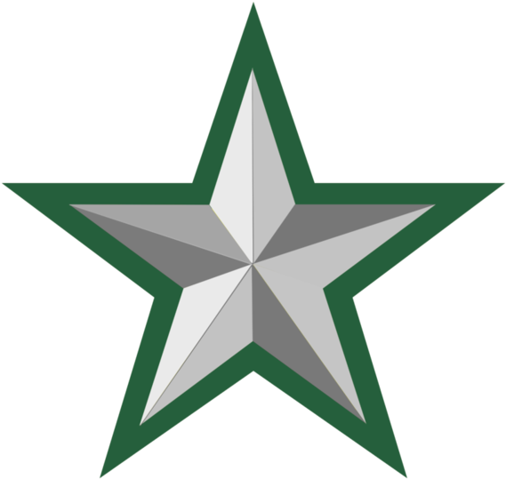 Transparent Leaf Leaf Star Line Clipart For Nature - Green And Silver Stars - Png Download (600x550), Png Download