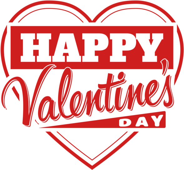 Valentine"s Day Clip Art Portable Network Graphics - Clipart Happy Valentines Day - Png Download (589x545), Png Download