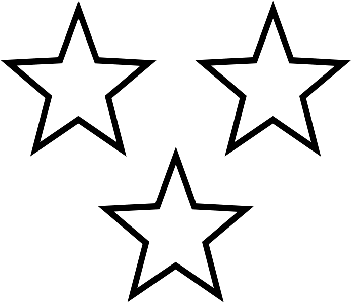 Free Black And White Star Outline Clipart Clip Black - White Transparent Background Star - Png Download (768x768), Png Download