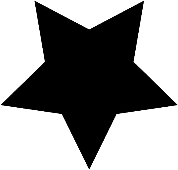 Star Silhouette Clip Art - Black Star Clip Art - Png Download (615x613), Png Download
