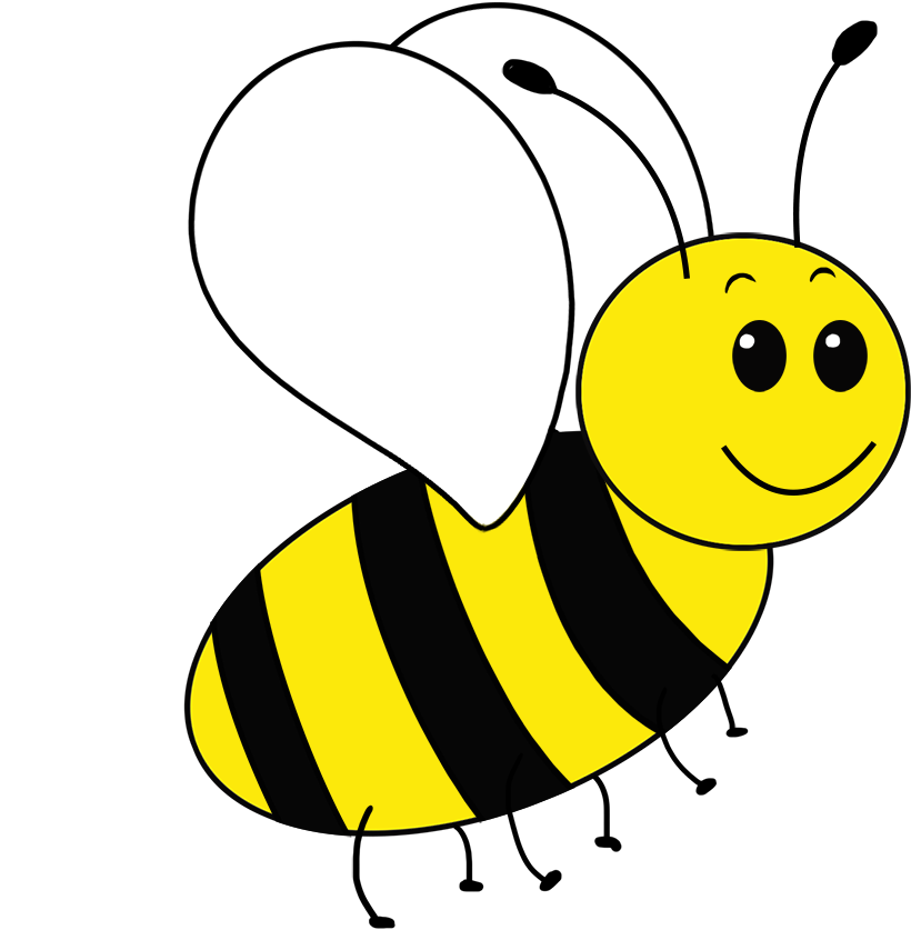 Simple Bee Drawing Png - Bee Simple Drawing Clipart (911x1004), Png Download