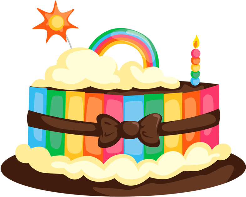 September Clipart Birthday Cake, September Birthday - Cartoon Transparent Cake Png (800x723), Png Download