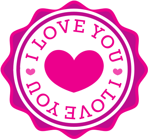 I Love You Vector Sticker - Circle Clipart (600x600), Png Download