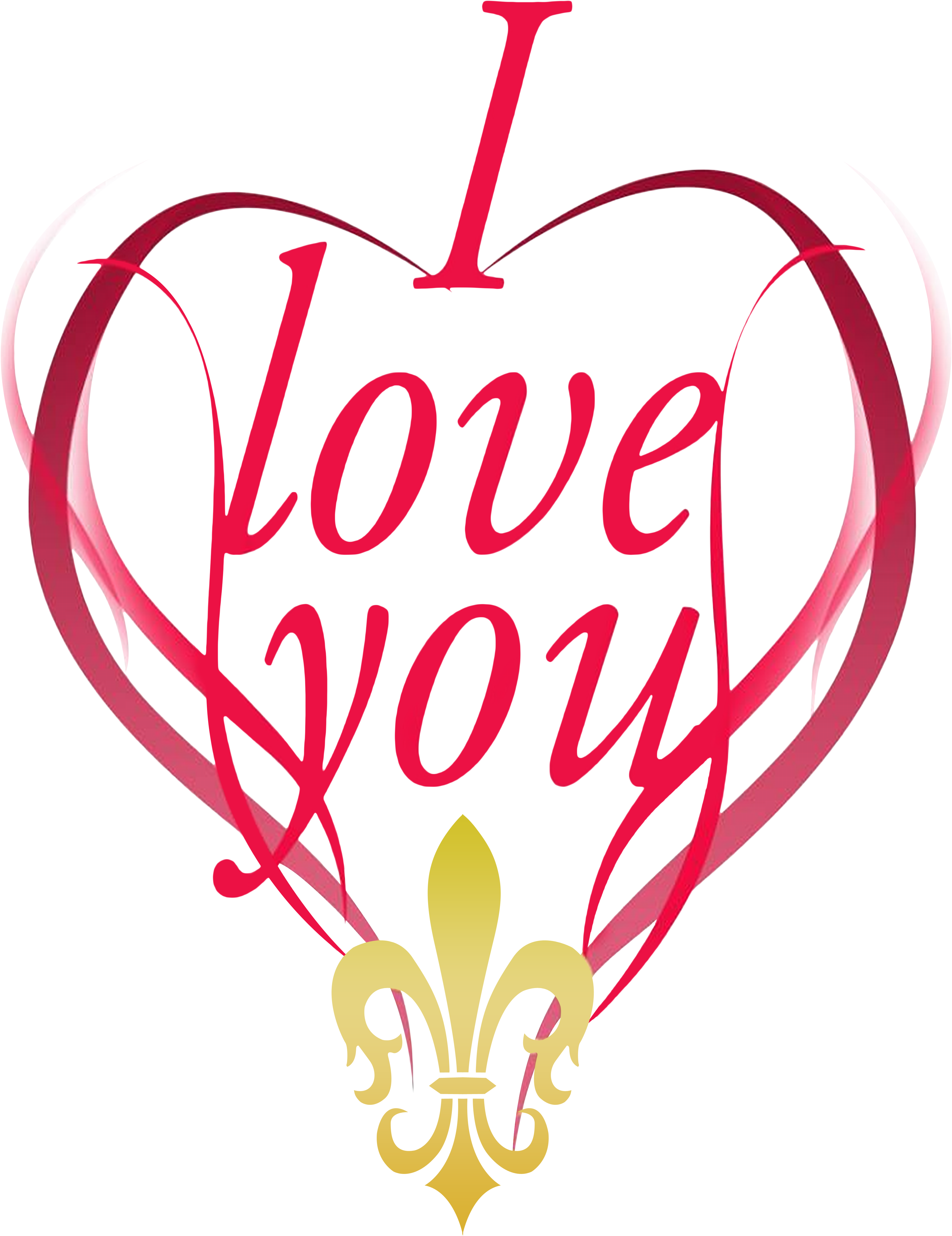 The I Love You Clipart (4500x5400), Png Download