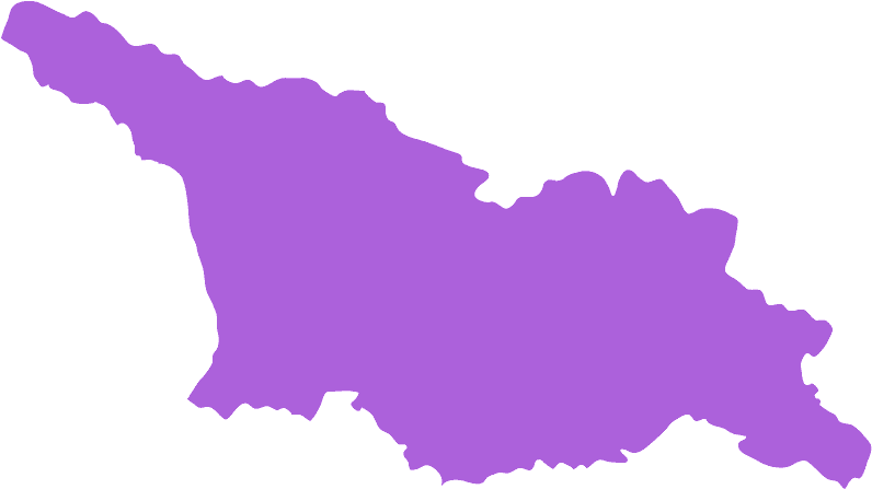 Georgia Capital City Map Clipart (800x453), Png Download