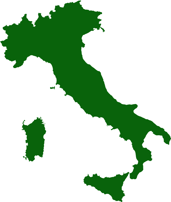 Italy Map Green Blank Clipart (678x800), Png Download