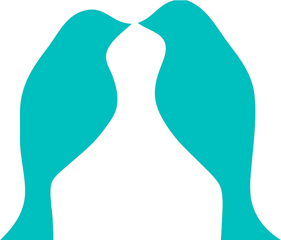 Love Birds Teal Svg Clip Arts - Love Bird Silhouette Svg - Png Download (1024x1024), Png Download