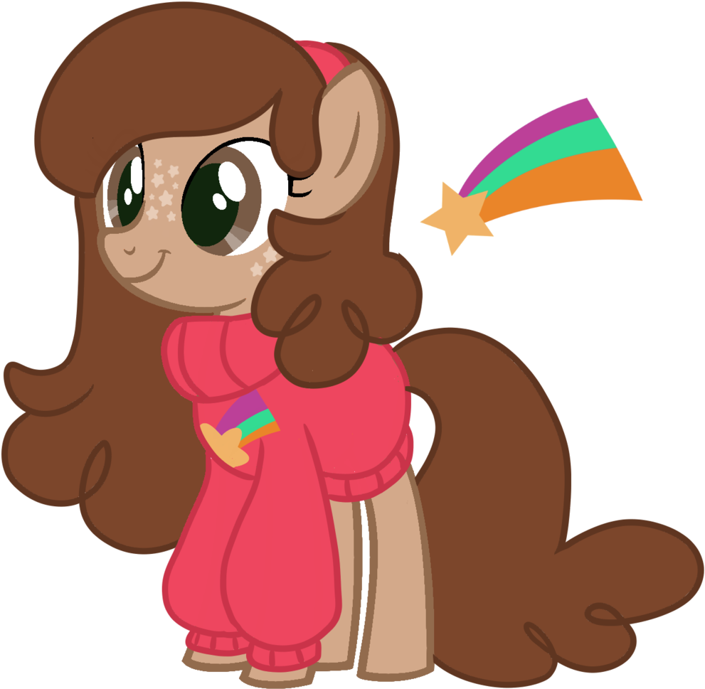 Unicorn-mutual, Clothes, Cute, Earth Pony, Female, - Gravity Falls Mabel Cute Clipart (991x969), Png Download