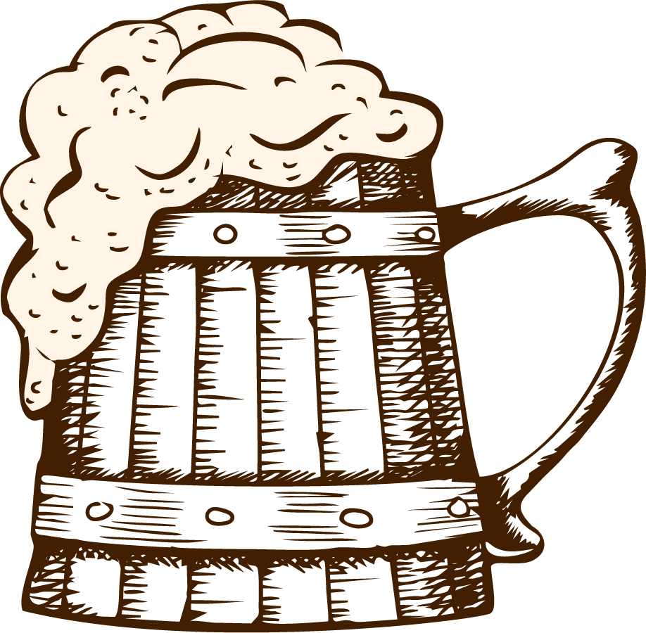 Vector Wooden Beer Mug Clipart (918x900), Png Download
