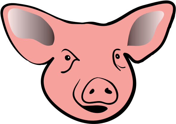 Pig Head-1574677662 - Pig Head Clip Art - Png Download (600x600), Png Download