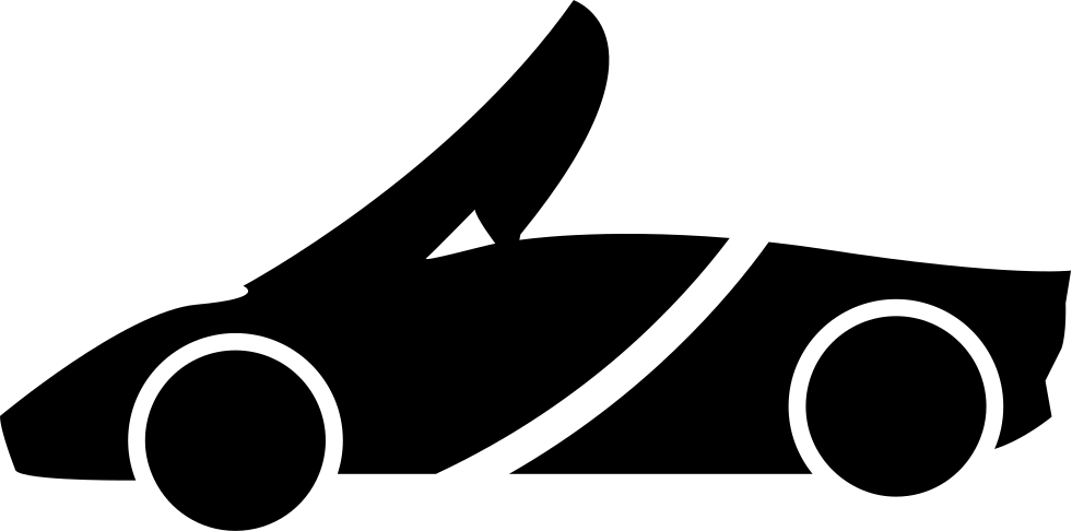 Top Down Sports Car Silhouette - Sports Car Silhouettes Png Clipart (981x486), Png Download