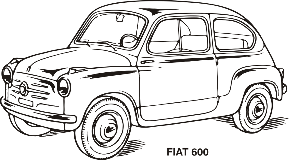 Transparent Old Cars Clipart - Fiat Clipart - Png Download (960x533), Png Download