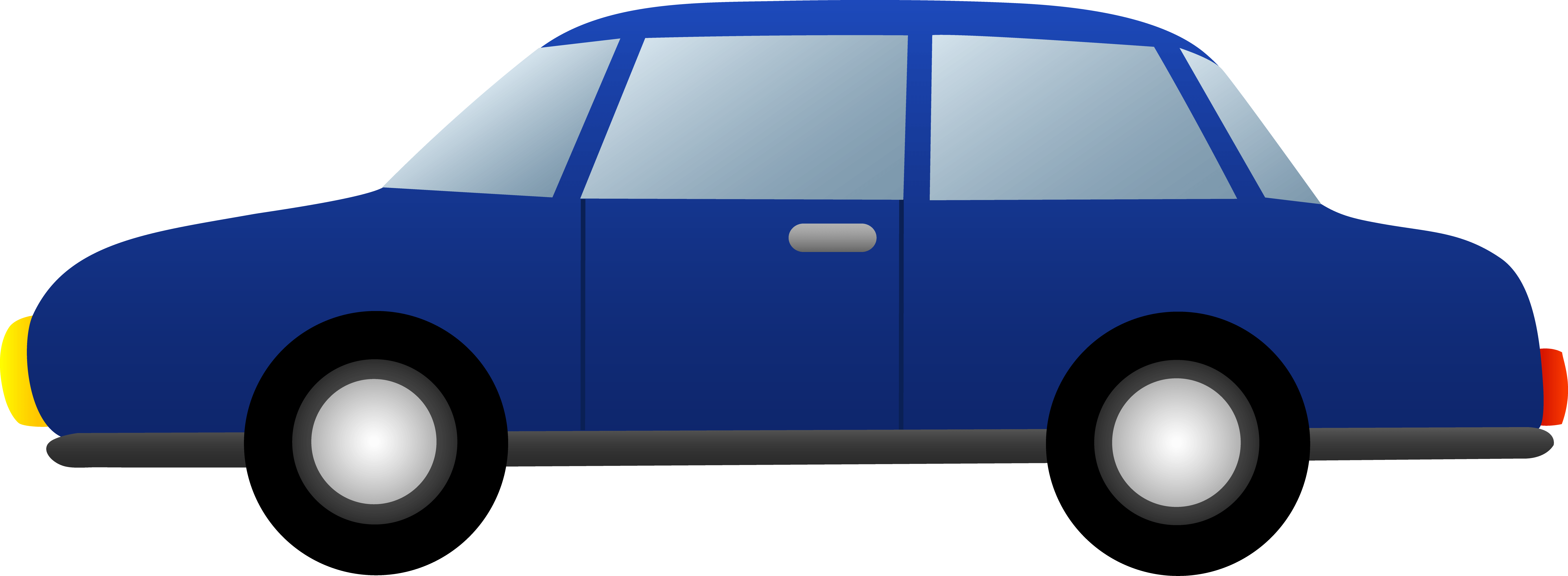 Vintage Car Clip Art Aston Martin Openclipart - Blue Car Clip Art - Png Download (7122x2615), Png Download