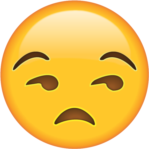 Unamused Face Emoji - Emoji Unamused Face Clipart (600x600), Png Download