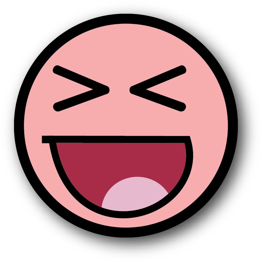 Transparent Crazy Face Clipart - Crying But Smiling Face - Png Download (878x878), Png Download