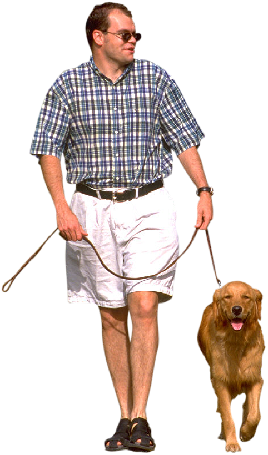 Man Walking Dog Png Vector, Clipart, Psd - People Walking Dog Png Transparent Png (525x891), Png Download