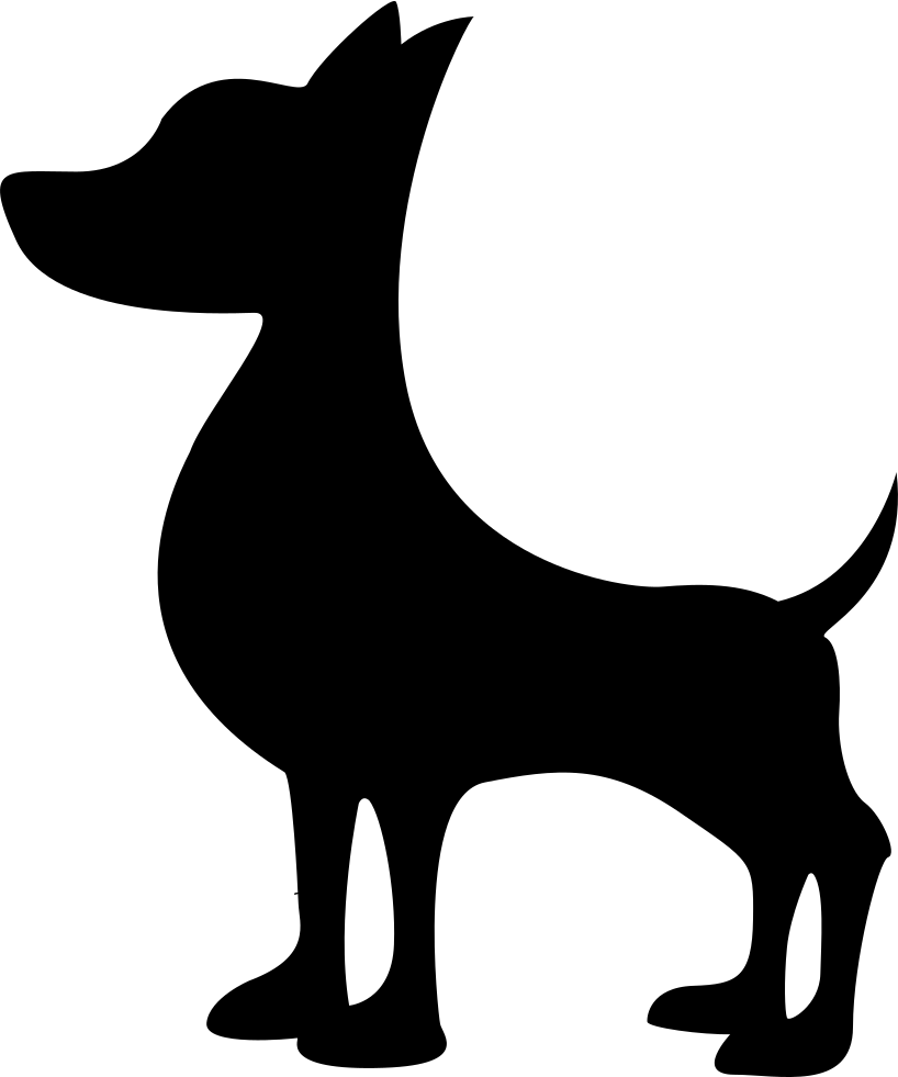 Black Dog Silhouette Svg Png Icon Free Download - Dog Silhouette Svg Clipart (818x981), Png Download