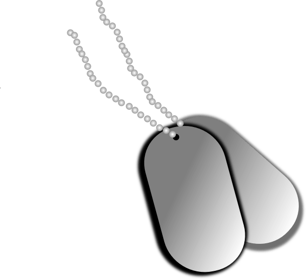 Dog Tags Clip Art At Clker - Military Dog Tags Png Transparent (600x547), Png Download
