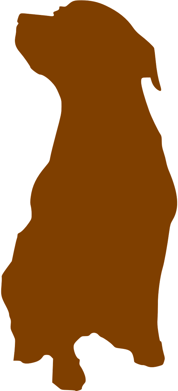 Transparent Dog Silhouette Sitting Clipart (640x1280), Png Download