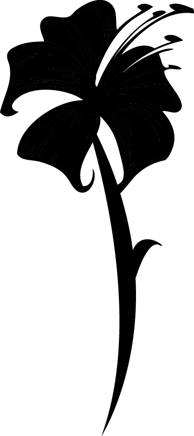 Silhouette Petal Flower Clip Art - Clip Art - Png Download (398x895), Png Download