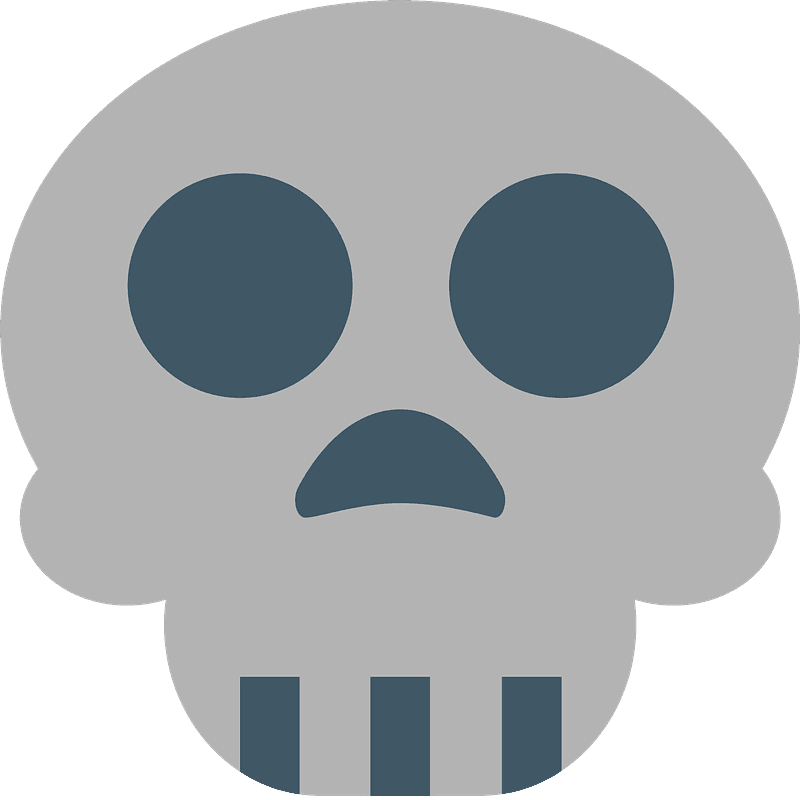 Skull Emoji Clipart - Skull - Png Download (800x800), Png Download