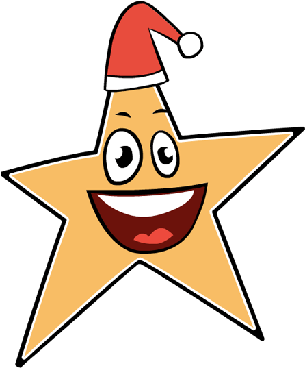 Clip Art Chritmas Star Smile Cap - Cartoon - Png Download (600x630), Png Download