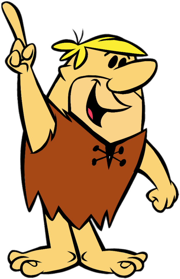 Barney Rubble Finger Up - Barney Rubble Clipart (876x1024), Png Download