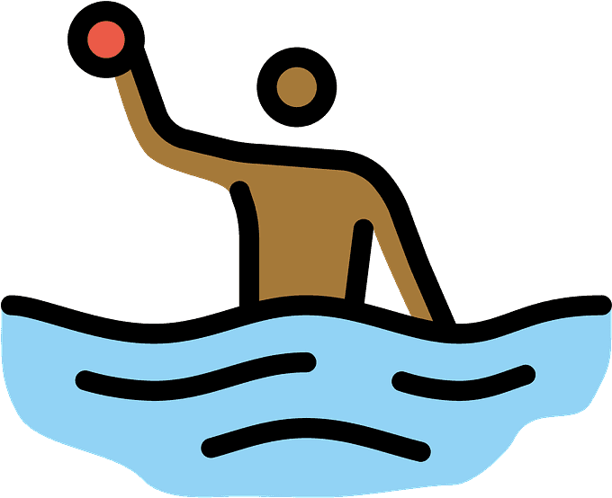 Man Playing Water Polo Emoji Clipart - Water Polo - Png Download (800x800), Png Download