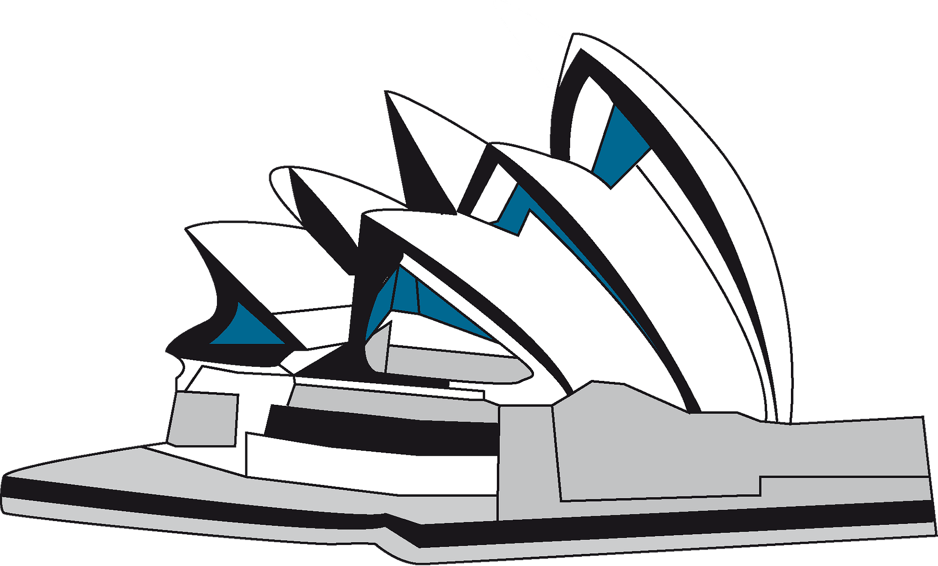 Sydney Opera House Svg Clipart (1920x1159), Png Download