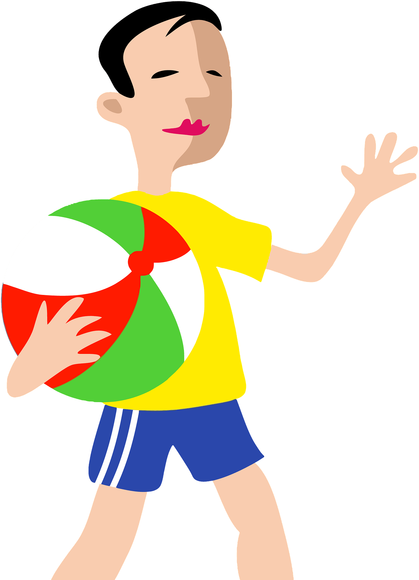 Boy Ball Graphic Clipart (1427x1920), Png Download