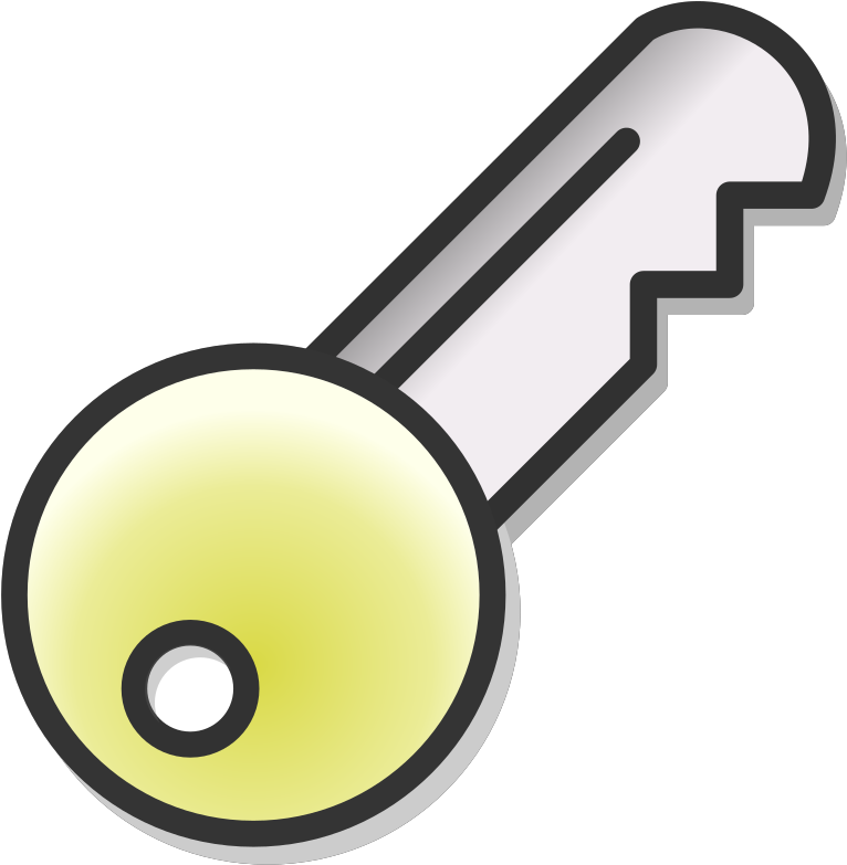 Aqua Key Svg Clip Arts - Key - Png Download (1600x2262), Png Download