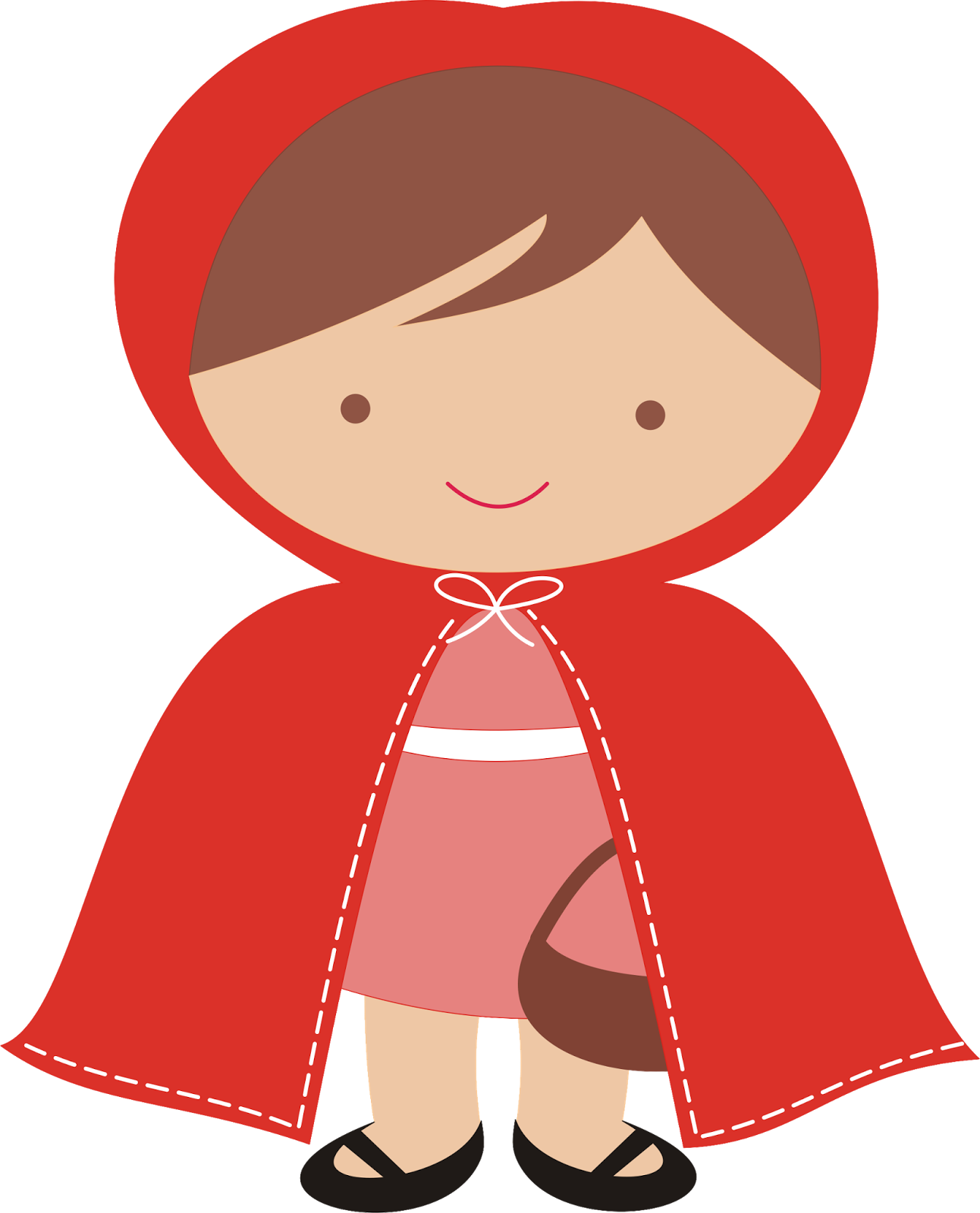 Little Red Riding Hood Big Bad Wolf Drawing Party Clipart (1292x1600), Png Download