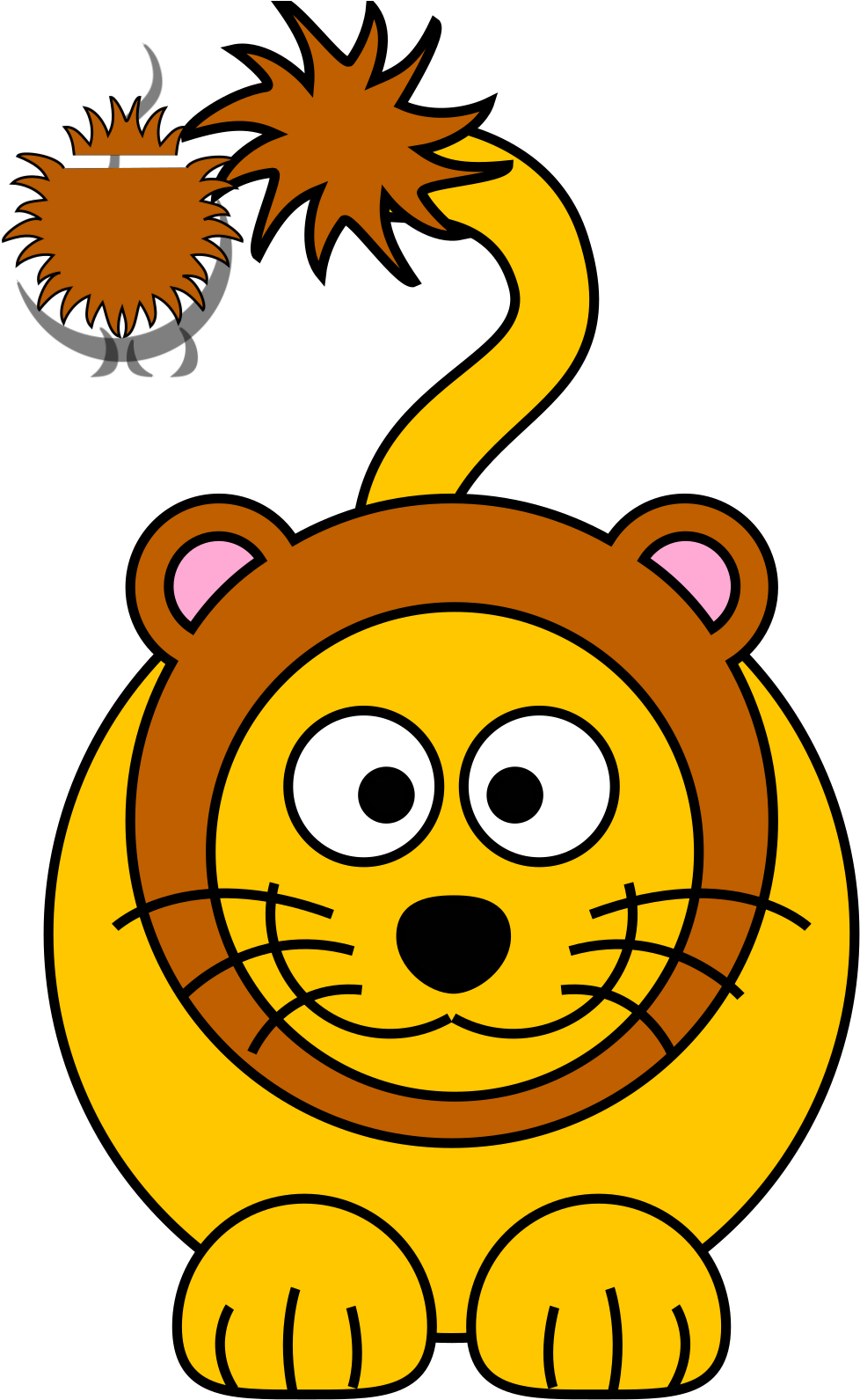 Lion Head Cartoon Png Clipart (1600x1600), Png Download