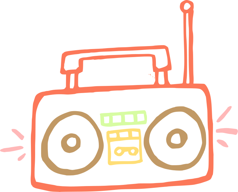 Boombox Linda Kim 01 - Stereo Clipart - Png Download (800x646), Png Download