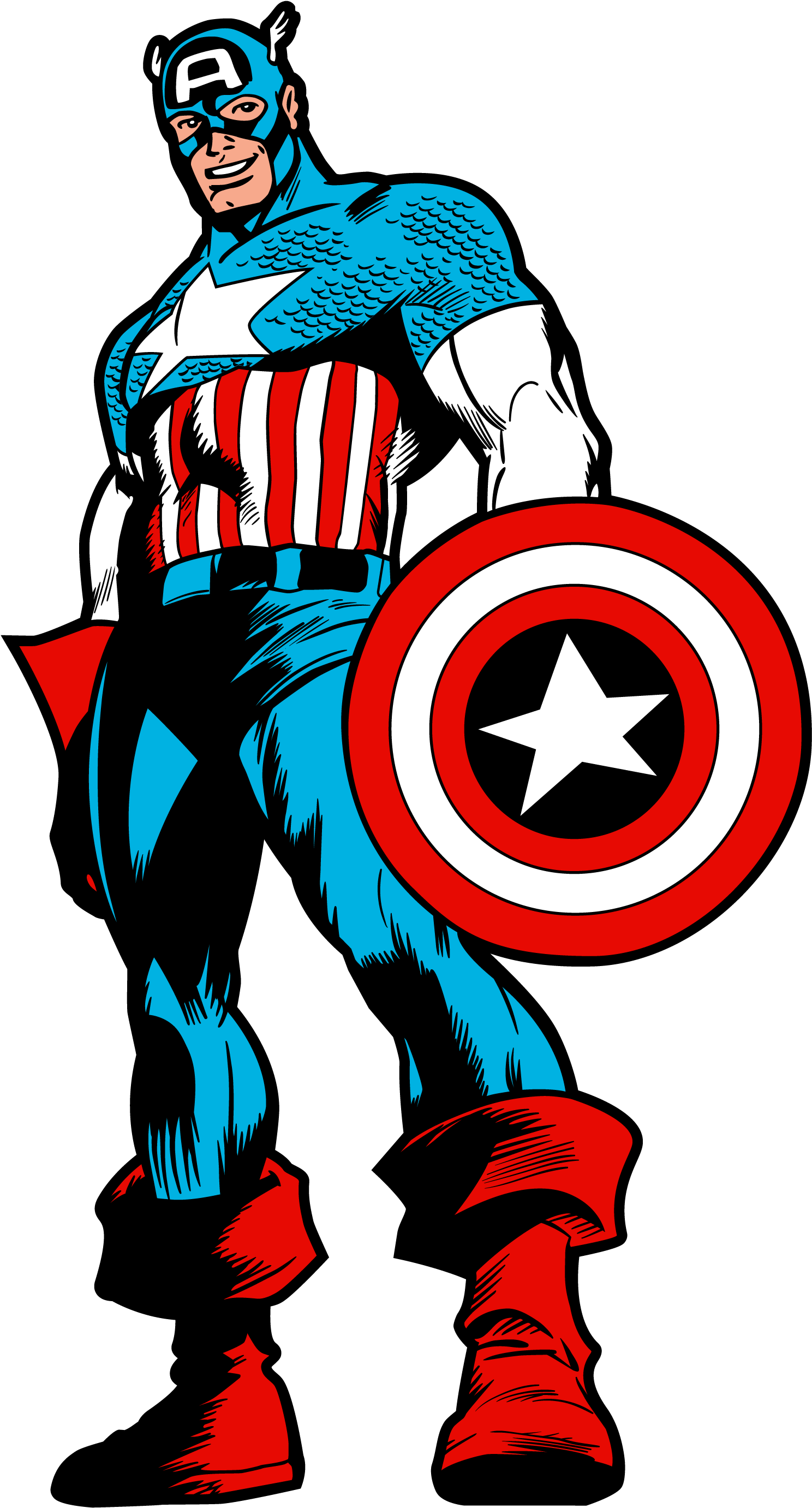 Captain America Playing Card Clipart (2000x3500), Png Download