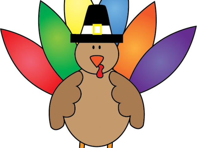 Turkey Wings Clipart Clip Art Royalty Free Turkey Wings - Turkey With Colored Feathers - Png Download (640x480), Png Download