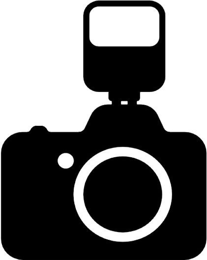 Camera Silhouette Clip Art - Camera With Flash Icon - Png Download (576x576), Png Download