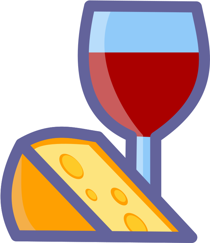 Vino E Formaggio - Transparent Wine And Cheese Clipart - Png Download (769x800), Png Download