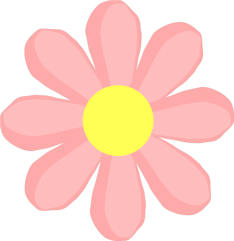 Cute Flower Pink Svg Clip Arts - Flower Clip Art - Png Download (1024x1024), Png Download